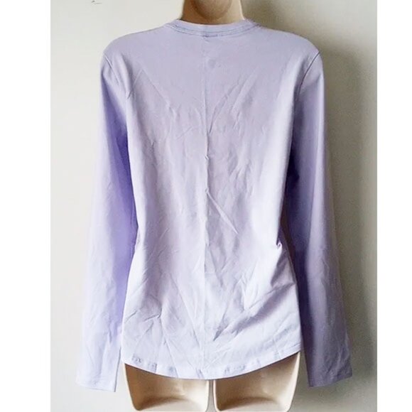 NWOT Lululemon Pima Cotton Love Long Sleeve Crewneck Top 8 Faint Lavender - Picture 7 of 7